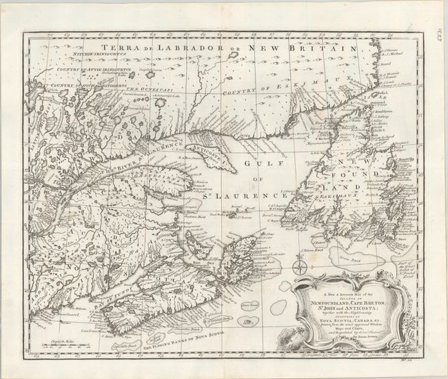 The Maritime Provinces of Canada, Emanuel Bowen, 1747