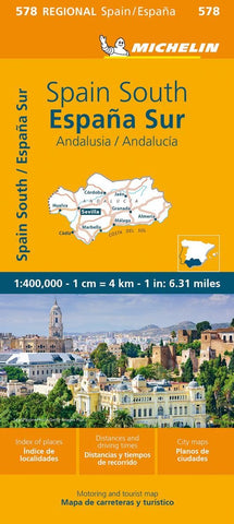 Spain South, Andalucia Michelin Map 578