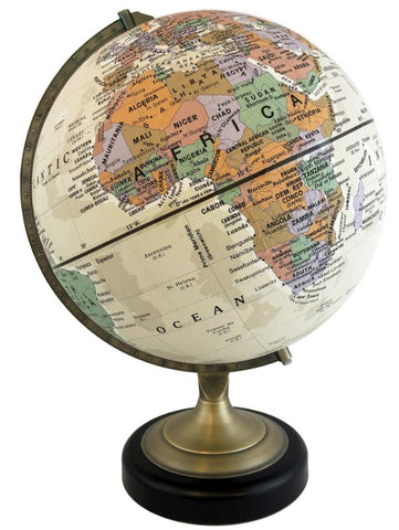 Athens Canvas 12" Antique Style Globe