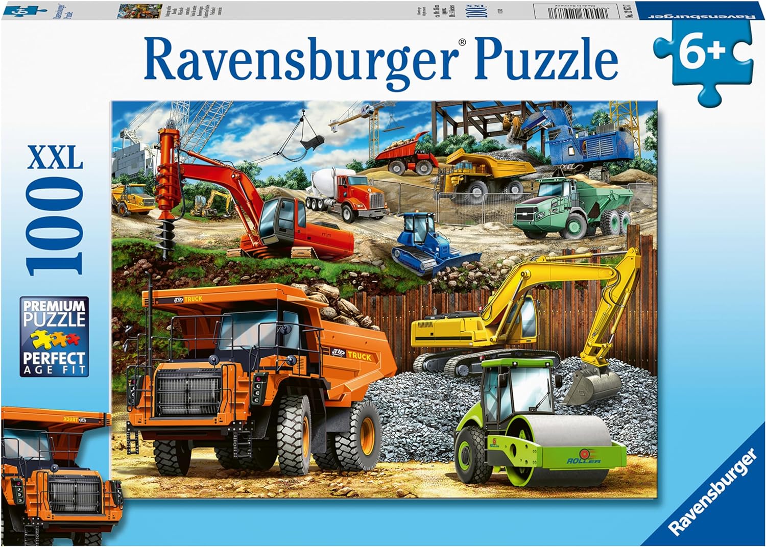 Construction Trucks Puzzle 100 pc