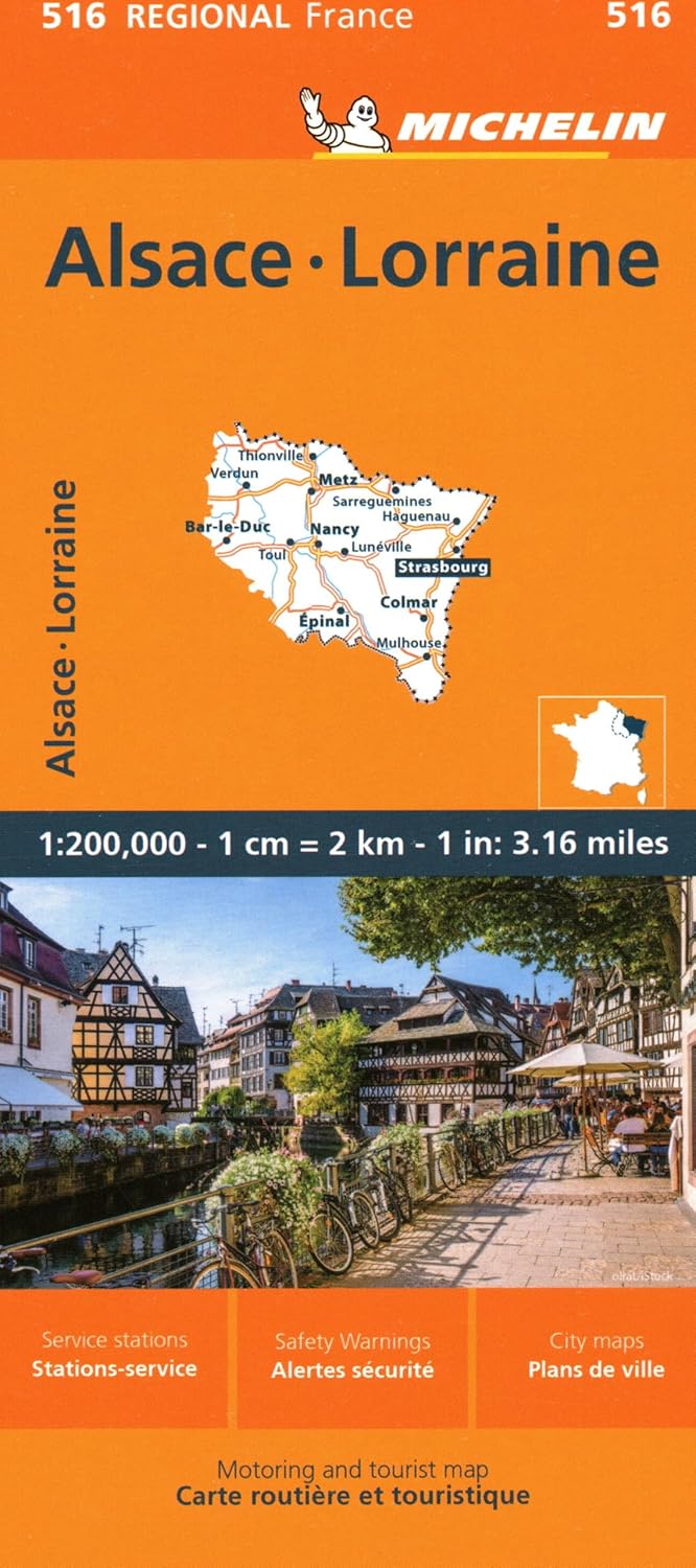 Alsace, Lorraine Michelin Map 516