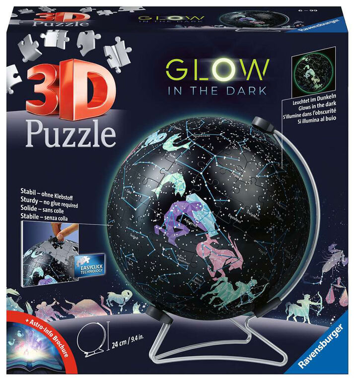 Glow in the Dark Star Globe 3D Puzzle Ball 180 pc