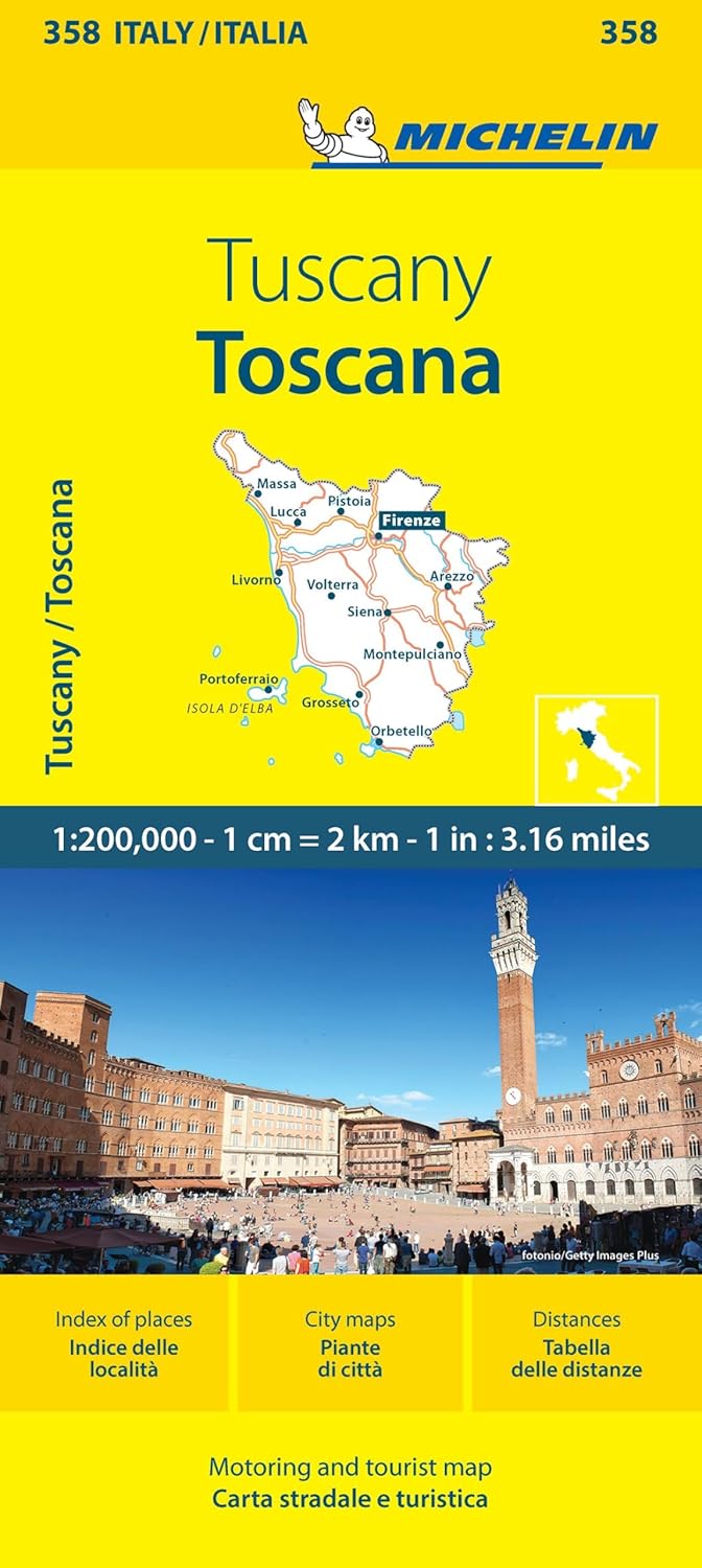 Tuscany Michelin Map 358