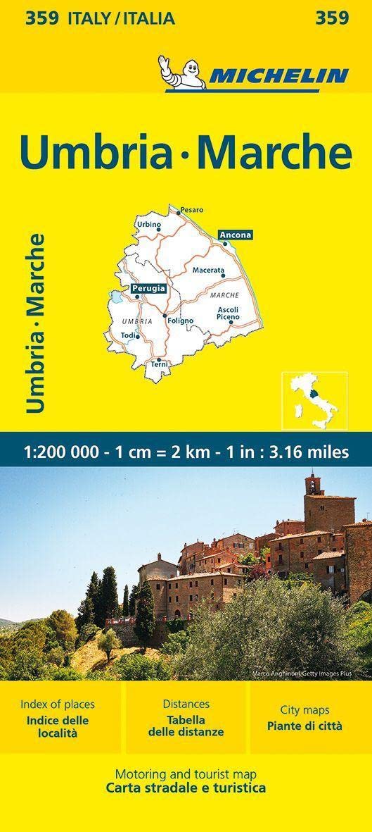 Italy: Umbria, Marche  Michelin Map 359