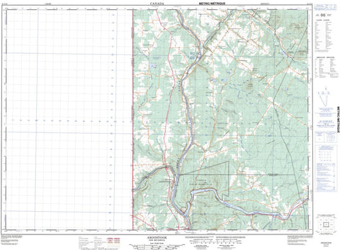 21J/13 Aroostook Topographic Maps New Brunswick